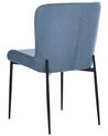 Lot de 2 chaises de salle à manger en tissu bleu ADA_873311