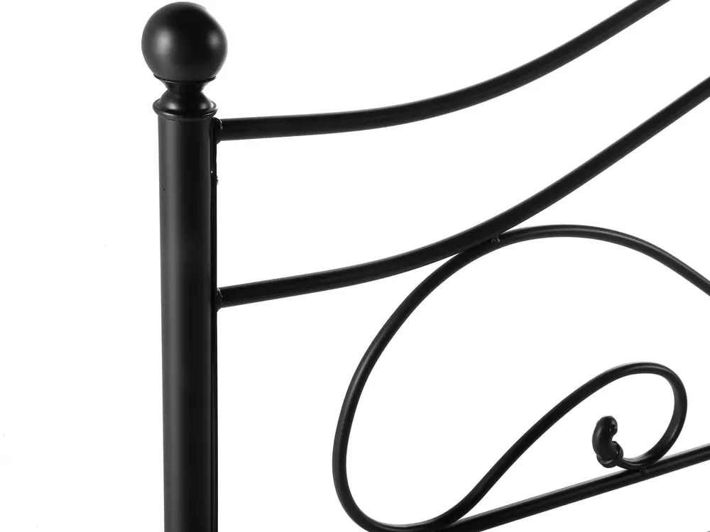 Bed Metal LYRA 160 x 200 cm (EU King Size) Black_676922