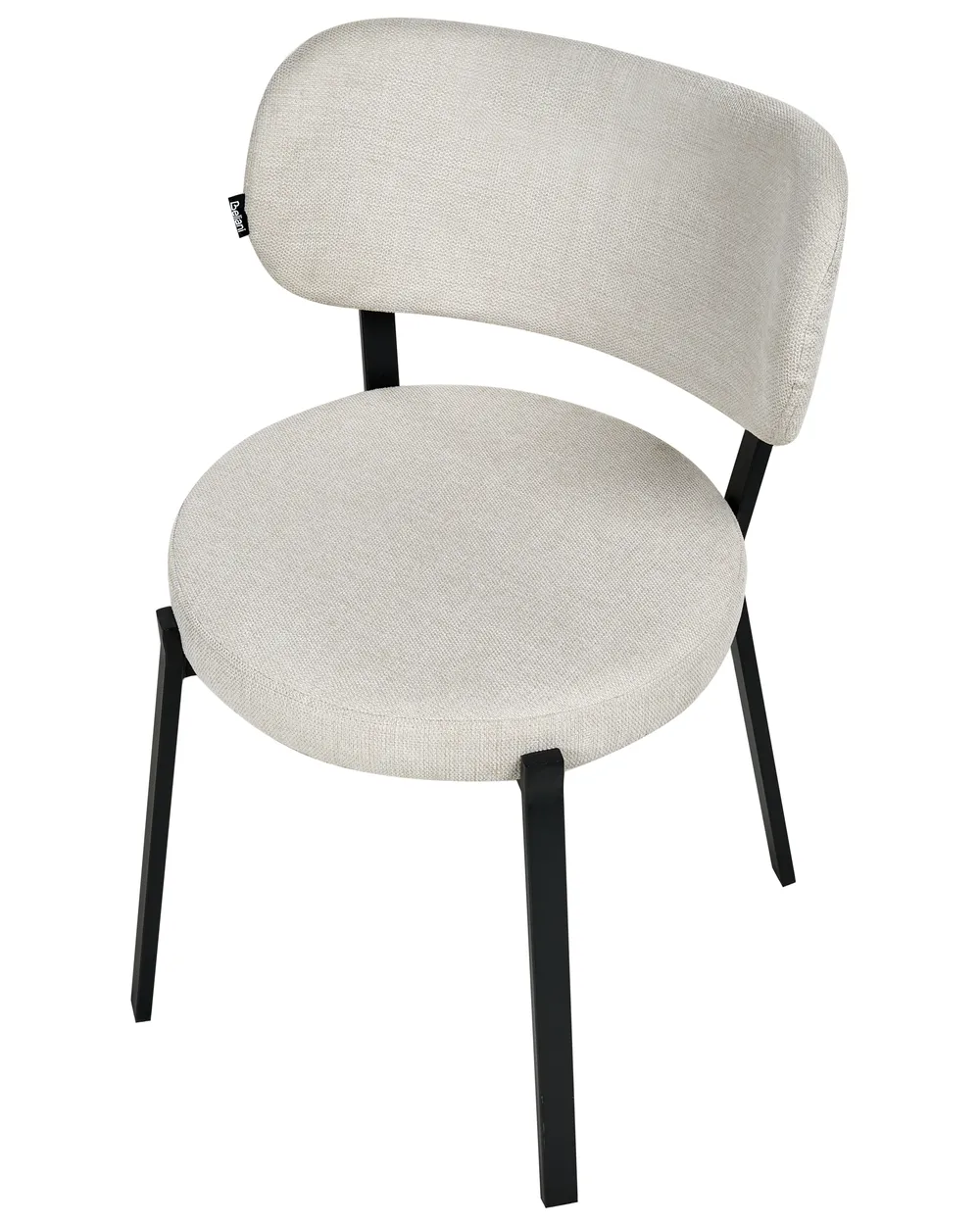 Set of 2 Dining Chairs BRONTE Fabric Light Beige_1005995