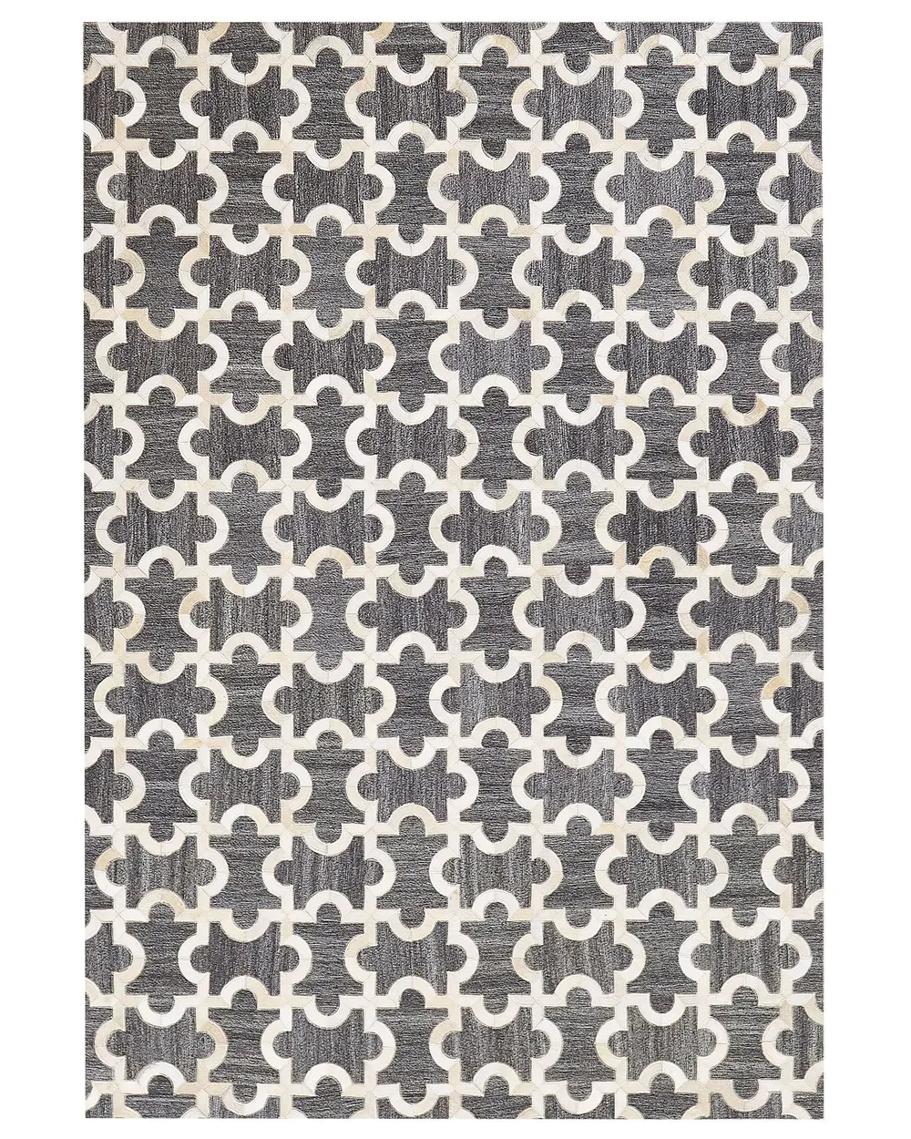 Cowhide Area Rug Grey and Beige YEDISU Various Sizes