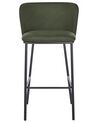 Set of 2 Fabric Bar Chairs Dark Green MINA_925945