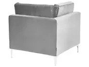 Modular Corner Sofa 4 Seater EVJA with Ottoman Velvet Grey Right Hand_789115