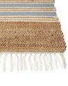 Tapis en jute 80 x 150 cm beige et bleu clair MIRZA_847306