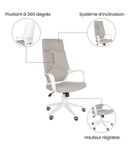 Chaise de bureau DELIGHT Taupe_1073923