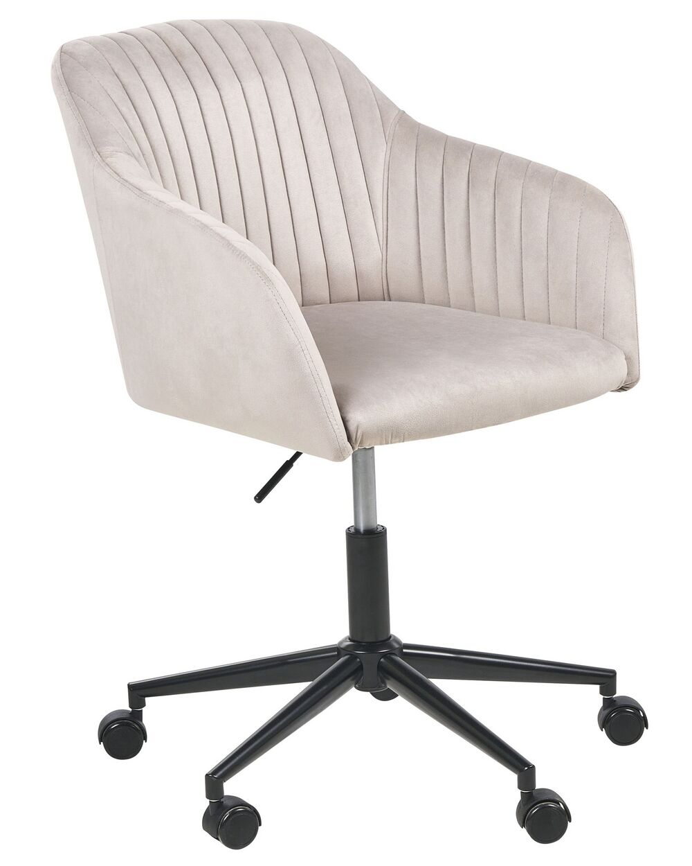 Desk Chair Velvet Taupe VENICE Beliani