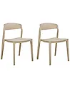 Set of 2 Dining Chairs SOMERS Beige