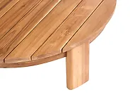 Sofa ogrodowa ze stolikiem dla 5 osób ARZELLO Drewno akacjowe Jasnobrązowy_1164009