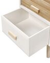 Table de chevet avec 1 tiroir en bois blanc NESIKA_934791