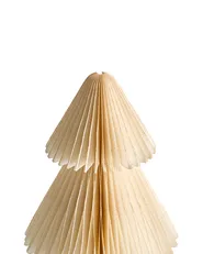 Set of 5 Christmas Decorations VORMA 25 cm Christmas Tree Beige/ Green_1030621