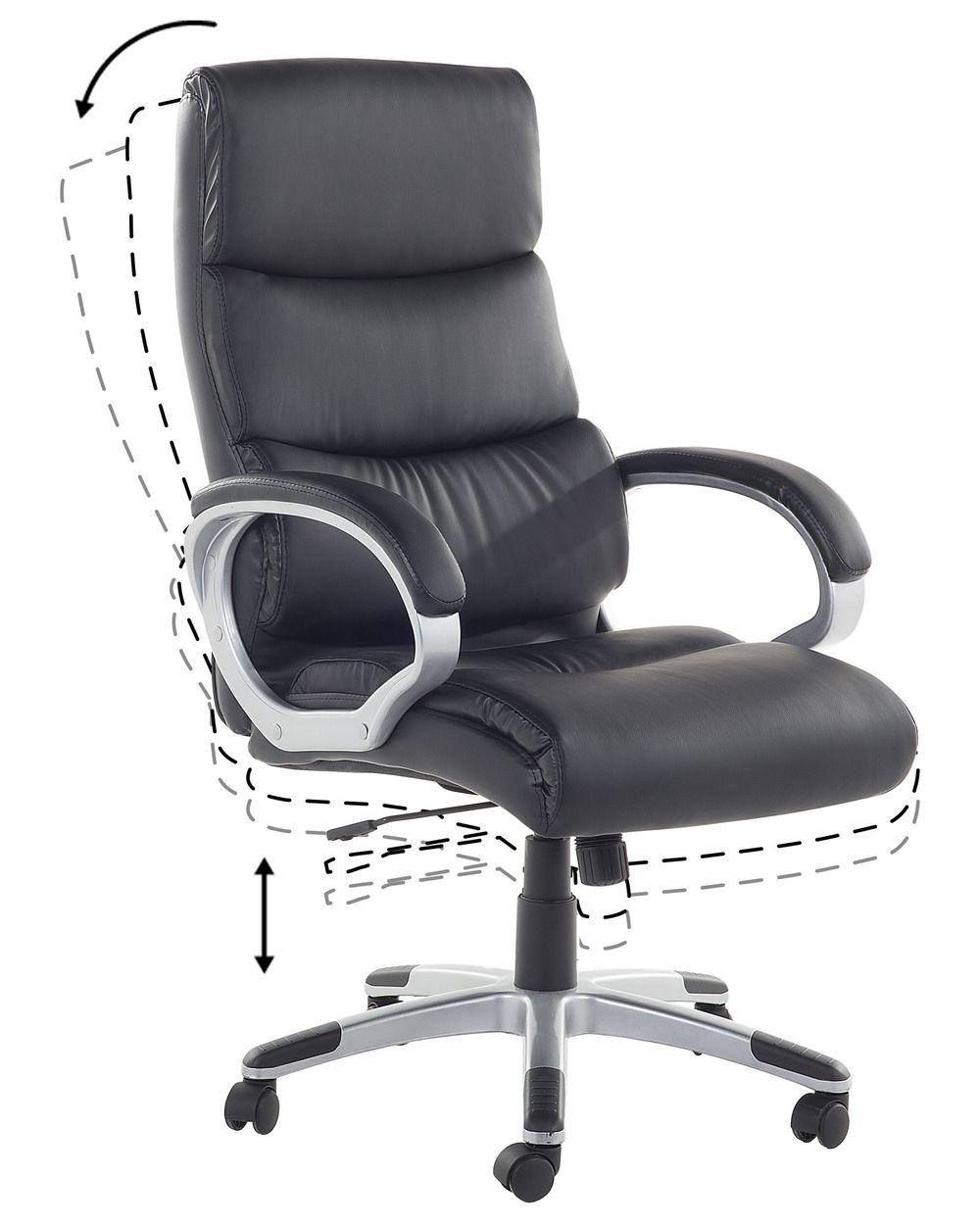 Faux Leather Executive Chair Black KING Beliani