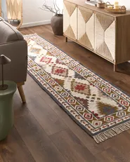 Rug GHUKASAVAN Multicolour 80 x 300 cm Kilim Wool_859082