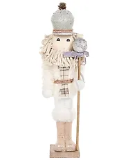 Zestaw 2 figurek dekoracyjnych ALANIEMI 52/79 cm Dziadek do orzechów Beżowy_1156635