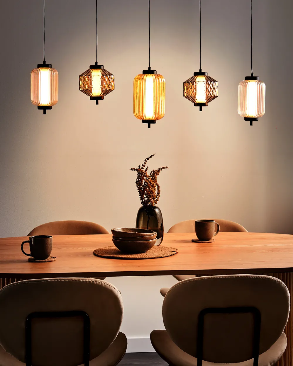 LED Pendant Lamp SULLANE LED Glass Multicolour_948804