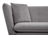 3-Sitzer Sofa Samtstoff grau mit goldenen Beinen FREDERICA_766891