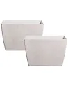 Conjunto de 2 macetas SILENEV 59 cm Gris claro