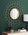 Round Metal Wall Mirror Gold ø 90 cm LABRIT_704605