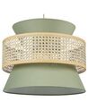 Lámpara de techo de poliéster/ratán/algodón natural/verde claro 167 cm LUYANO_836990