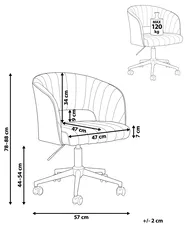Desk Chair KATONAH Velvet Light Beige_867695
