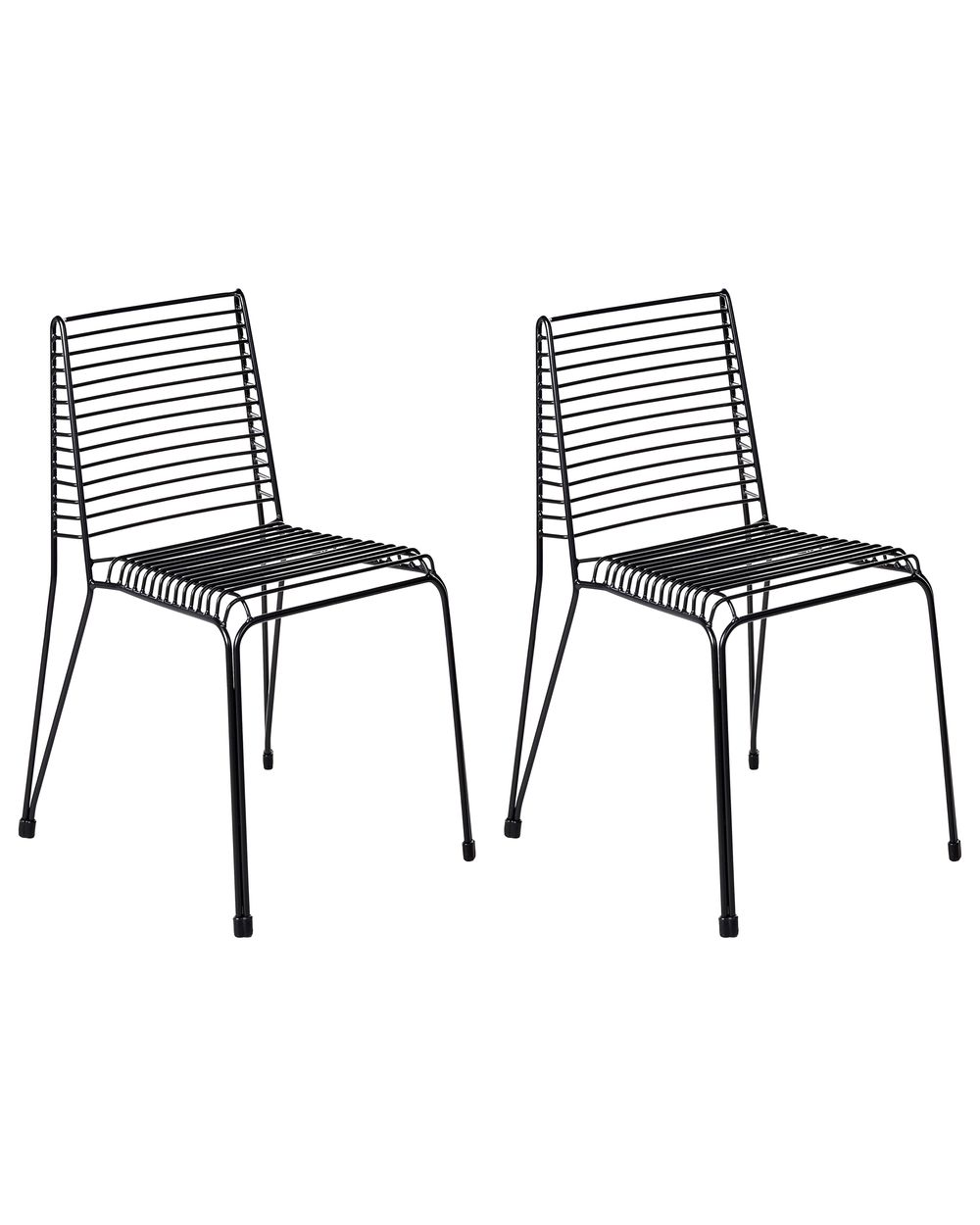 Set of 2 Garden Chairs CHIEVE Metal Black