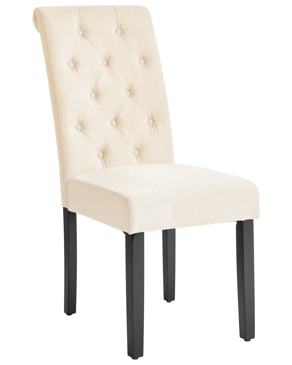 Set of 2 Dining Chairs VELVA Fabric Light Beige_970115
