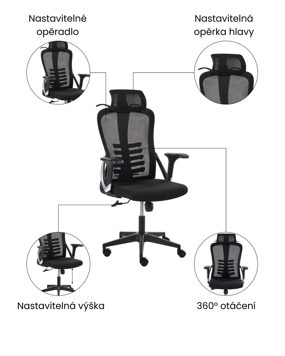 Kancelářská židle ERGONOX Černá_1071050