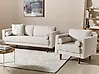 Living Room Set 4 Seater NURMO Fabric Light Beige