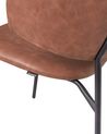 Set of 2 Faux Leather Dining Chairs Brown KENAI_939012