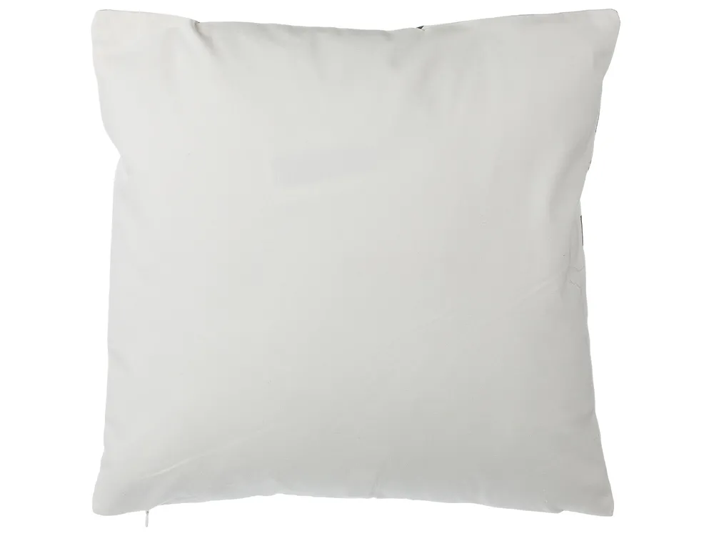 2 poduszki dekoracyjne w jodełkę 45 x 45 cm czarno-białe HELCONIA_769645