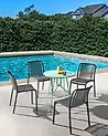 Set of 4 Garden Chairs ARICCIA Black