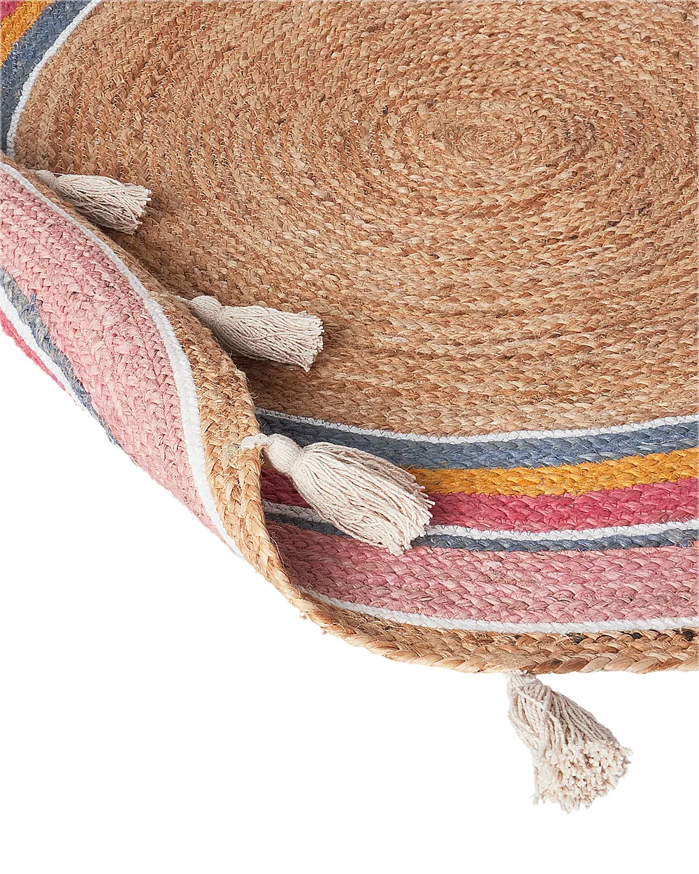 Kinderteppich ZANAVI Bunt ø 120 cm Jute_906533