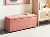 Fabric Storage Ottoman Pink OREM _924276
