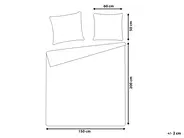 Komplet pościeli SUMNER 150 x 200 cm Muślin bawełniany Zielony_1060115