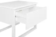 1 Drawer Bedside Table GIULIA Pine Wood White_743819