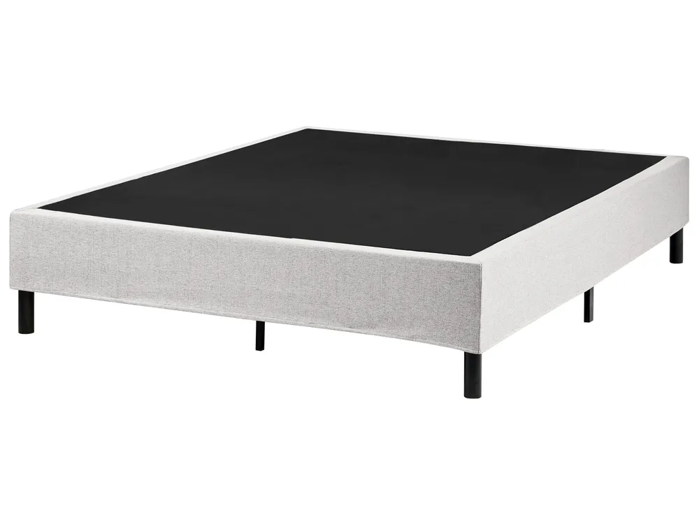 Divan Bed without Headboard Fabric COUNTESS 140 x 200 cm (EU Double) Light Grey_1054413