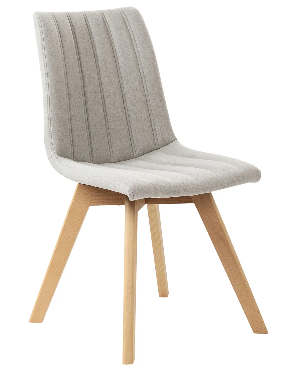 Set of 2 Dining Chairs CALGARY Fabric Light Grey_958404