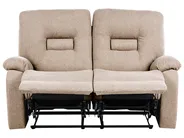 Divano reclinabile manuale 2 posti BERGEN Tessuto Beige_1064857