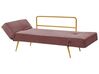 2-Sitzer Schlafsofa Samtstoff rosa SAARELA_932738