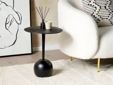 Metal Side Table Black EUCLA