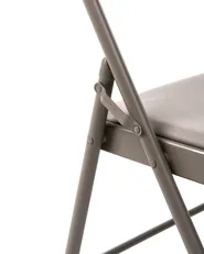Set of 4 Folding Chairs SHASTA Metal Taupe_1039653