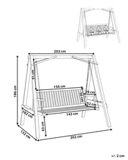 Patio Swing FICARELLA Larch Wood Brown_967237
