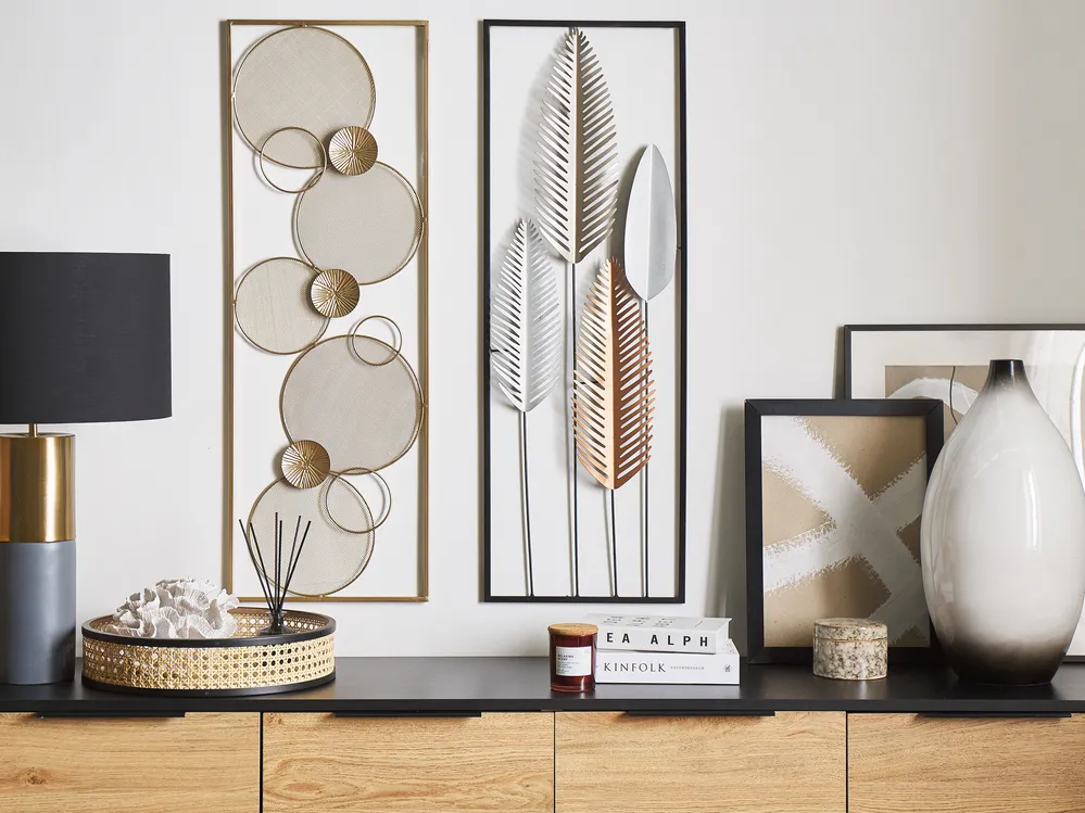 Dekoracja ścienna TUNGSTEN Metal 90 cm Złoty
