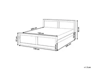 Bett mit Lattenrost DAUPHIN Kiefernholz Hellbraun 140 x 200 cm_1059830