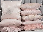Set di 2 cuscini PASQUE 45 x 45 cm Velluto Rosa Tinta unita_1178508