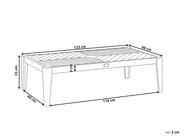 Garden Coffee Table RIVELLO 68 cm 123 cm Acacia Wood Light Brown_1155857