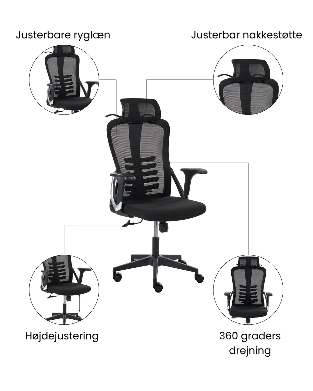 Kontorstol ERGONOX Sort_1071050