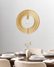 Pendant Lamp MURRELL Poplar Wood Light Brown_967870