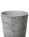 Pot De Fleurs Oslo Stone En Béton Gris – Design Scandinave Avec Pieds En Fibres De Bois (40 X 25 Cm)