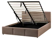 Ottoman Bed BOUSSE Boucle Taupe 140 x 200 cm (EU Double)_980108
