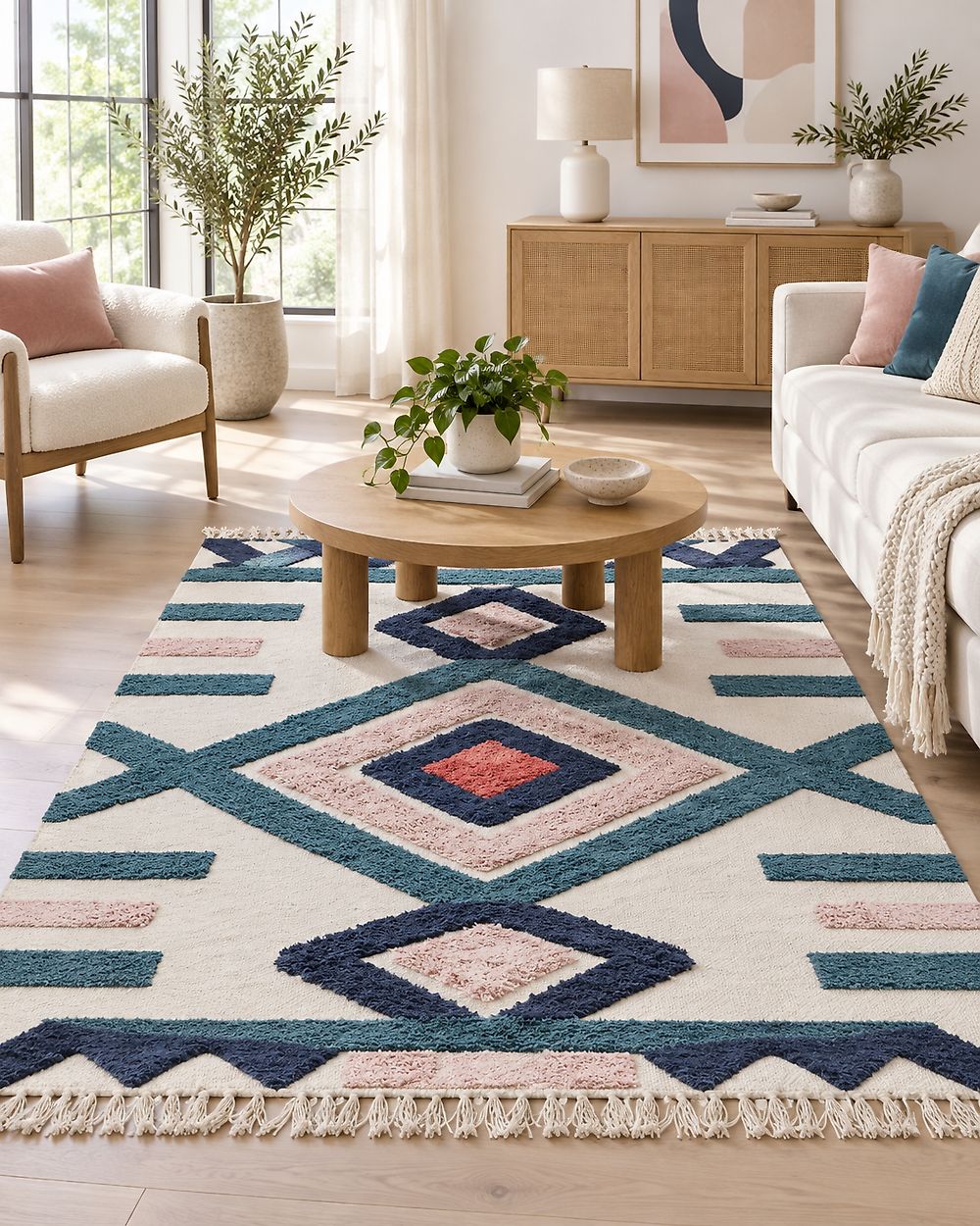 Rug KOZLU Multicolour 140 x 200 cm Cotton