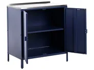 4-częściowa kuchnia ogrodowa ze zlewem VILAMA Niebieski Metal_975002